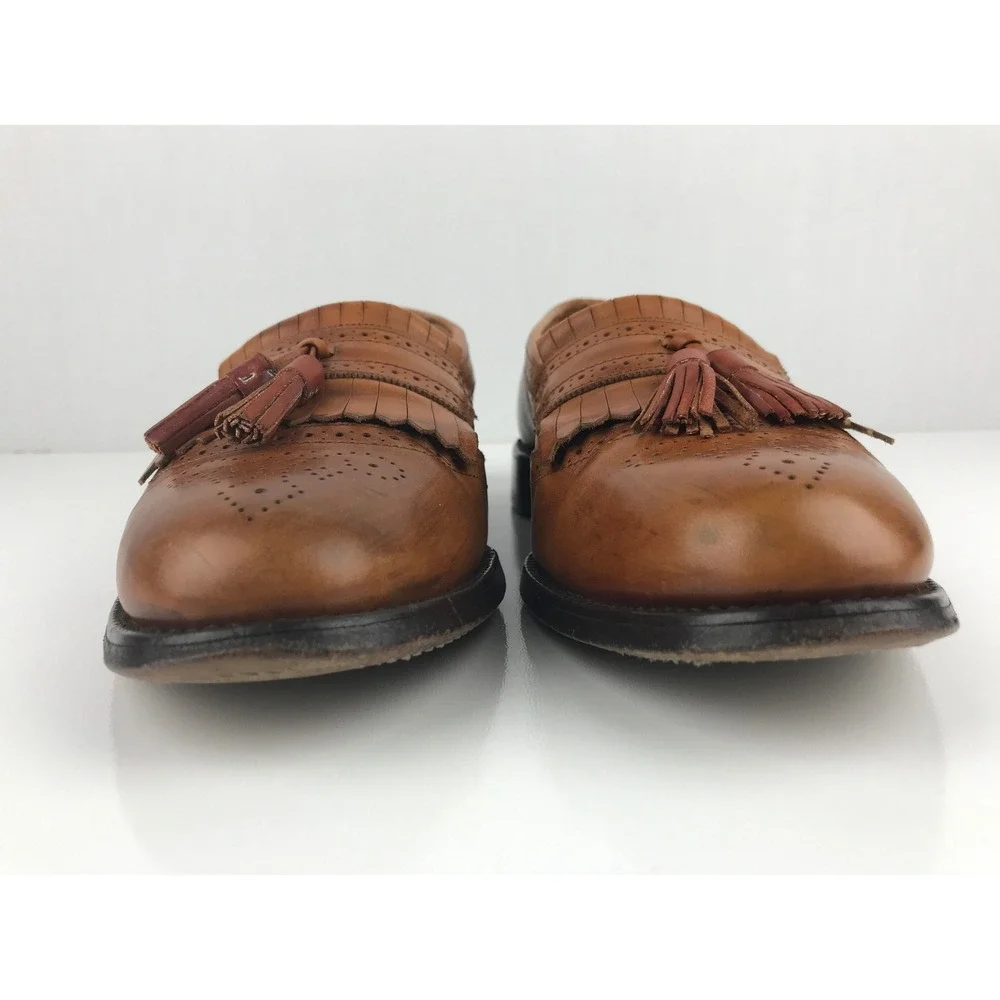 Allen Edmonds Bridgeton Loafers Mens Brown Leather‎ Tassel Kiltie Shoes 10 B